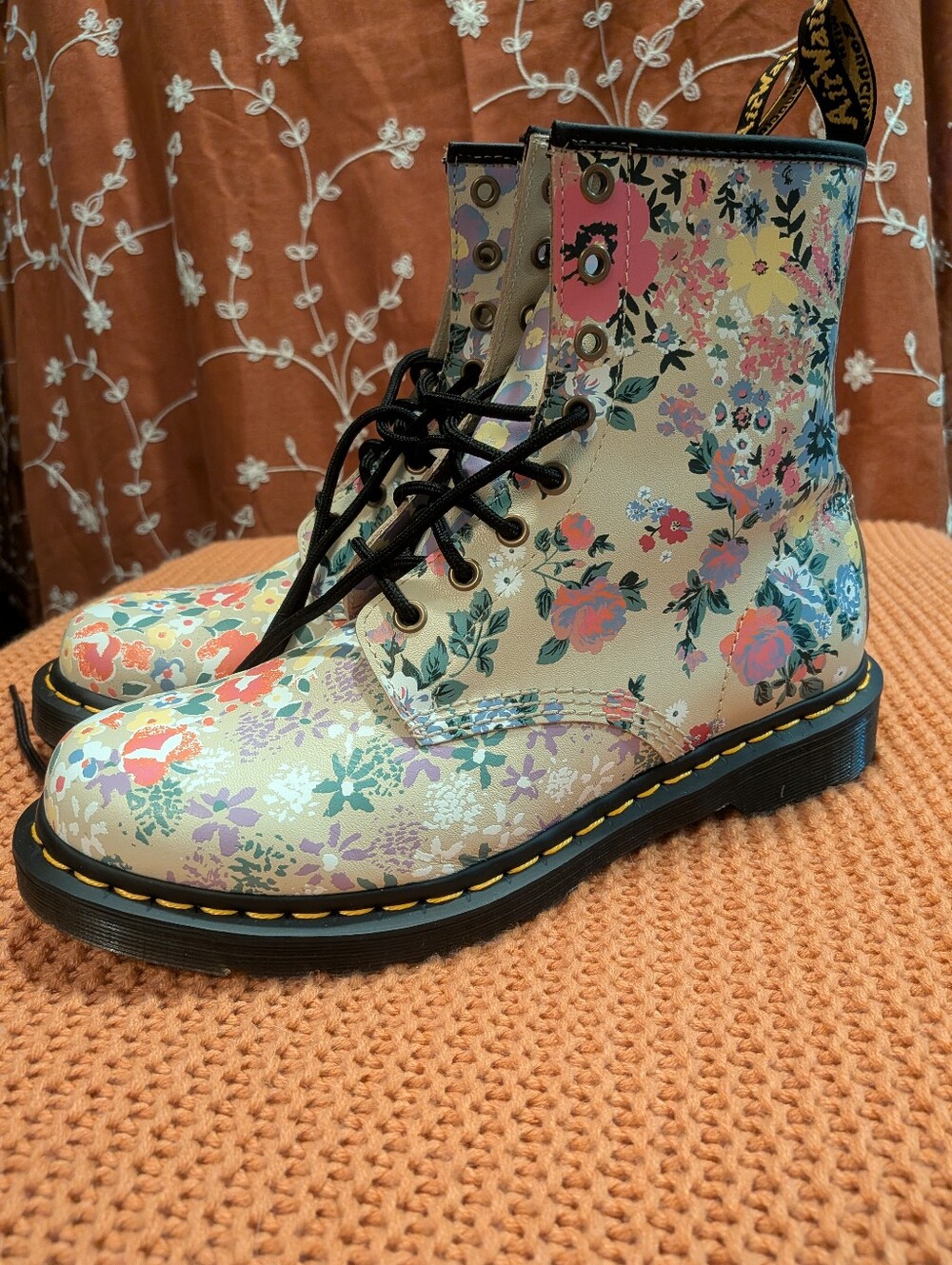 Doc Martens 1460 Floral Mash-Up Boots - Picture 4 of 8